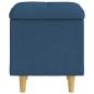 Preview: Aufbewahrungsottomane mit Kissen Blau 40 x 40 x 45 cm Stoff