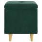 Preview: Aufbewahrungsottomane Dunkelgrün 40 x 40 x 45 cm Samt