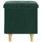 Preview: Aufbewahrungsottomane Dunkelgrün 40 x 40 x 45 cm Samt