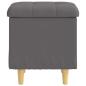 Preview: Aufbewahrungsottomane Grau 40 x 40 x 45 cm Kunstleder