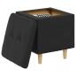 Preview: Ottoman mit Stauraum Schwarz 40 x 40 x 45 cm Kunstleder