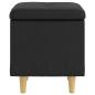 Preview: Ottoman mit Stauraum Schwarz 40 x 40 x 45 cm Kunstleder