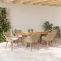 Preview: ARDEBO.de - Garten Essgruppe mit Kissen 7 pcs Beige Poly-Rattan
