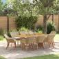 Preview: ARDEBO.de - Garten Essgruppe mit Kissen 9 pcs Beige Poly-Rattan