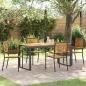 Preview: ARDEBO.de - Garten Essgruppe 5 pcs Schwarz und Braun Poly-Rattan