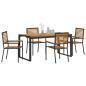 Preview: Garten Essgruppe 5 pcs Schwarz und Braun Poly-Rattan