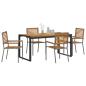 Preview: Garten Essgruppe 5 pcs Grau und Braun Poly-Rattan