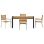 Preview: Garten Essgruppe 5 pcs Beige und Braun Poly-Rattan