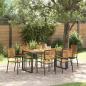 Preview: ARDEBO.de - Garten Essgruppe 7 pcs Schwarz und Braun Poly-Rattan