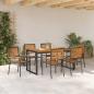 Preview: Garten Essgruppe 7 pcs Schwarz und Braun Poly-Rattan