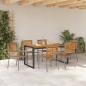 Preview: Garten Essgruppe 7 pcs Grau und Braun Poly-Rattan