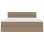 Preview: Aufbewahrungsbett Cappuccino 180 x 200 cm Kunstleder