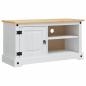 Preview: TV-Schränk Corona Weiß 100 x 40 x 52 cm Massives Kiefernholz