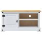 Preview: TV-Schränk Corona Weiß 100 x 40 x 52 cm Massives Kiefernholz