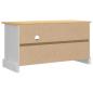Preview: TV-Schränk Corona Weiß 100 x 40 x 52 cm Massives Kiefernholz