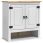 Preview: Hängeschrank Corona Weiß 70 x 33 x 71,5 cm Massives Kiefernholz