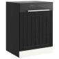 Preview: Küchenschrank Schwarz Eichen-Optik 60 x 1,5 x 67 cm