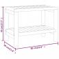 Preview: Badezimmer-Beistelltisch 60x30x45 cm Massivholz Teak