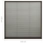 Preview: Insektenschutz-Plissee für Fenster Aluminium Braun 120x120 cm
