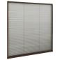 Preview: Insektenschutz-Plissee für Fenster Aluminium Braun 120x120 cm