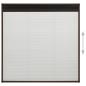 Preview: Insektenschutz-Plissee für Fenster Aluminium Braun 120x120 cm