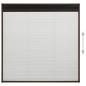 Preview: Insektenschutz-Plissee für Fenster Aluminium Braun 120x120 cm