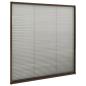 Preview: Insektenschutz-Plissee für Fenster Aluminium Braun 120x120 cm