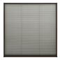 Preview: Insektenschutz-Plissee für Fenster Aluminium Braun 120x120 cm