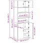 Preview: Aufbewahrungsschrank Altholz 80 x 42,5 x 225 cm Holzwerkstoff