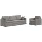 Preview: ARDEBO.de - Sofa 2 pcs Hellgrau 228 x 78 x 80 cm Samt