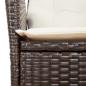 Preview: 3-tlg. Bistro-Set mit Kissen Braun Poly Rattan
