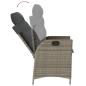 Preview: 3-tlg. Bistro-Set mit Kissen Grau Poly Rattan