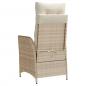 Preview: 3-tlg. Bistro-Set mit Kissen Beige Poly Rattan