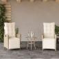 Preview: 3-tlg. Bistro-Set mit Kissen Beige Poly Rattan
