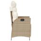 Preview: 3-tlg. Bistro-Set mit Kissen Beige Poly Rattan