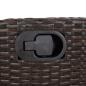 Preview: Gartenbank Verstellbar mit Kissen Braun Poly Rattan