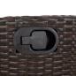 Preview: Gartenbank Verstellbar mit Kissen Braun Poly Rattan
