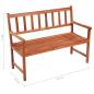 Preview: Gartenbank mit Auflage 120 cm Massivholz Akazie