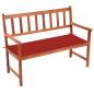 Preview: ARDEBO.de - Gartenbank mit Auflage 120 cm Massivholz Akazie