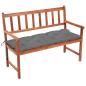 Preview: ARDEBO.de - Gartenbank mit Auflage 120 cm Massivholz Akazie