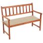 Preview: ARDEBO.de - Gartenbank mit Auflage 120 cm Massivholz Akazie