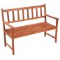 Preview: Gartenbank mit Auflage 120 cm Massivholz Akazie