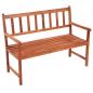 Preview: Gartenbank mit Auflage 120 cm Massivholz Akazie