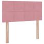 Preview: ARDEBO.de - Aufbewahrungsbett mit Matratze Rosa 100 x 200 cm Samt