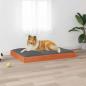 Preview: Hundebett Wachsbraun 101,5 x 74 x 9 cm Massivholz Kiefer