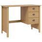 Preview: Schreibtisch mit Schubladen HILL Honigbraun 100 x 45 x 74 cm