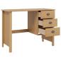 Preview: Schreibtisch mit Schubladen HILL Honigbraun 100 x 45 x 74 cm