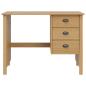 Preview: Schreibtisch mit Schubladen HILL Honigbraun 100 x 45 x 74 cm