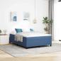 Preview: ARDEBO.de - Boxspringbett Blau und Weiß 160 x 200 cm Cordstoff