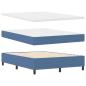 Preview: Boxspringbett Blau und Weiß 160 x 200 cm Cordstoff